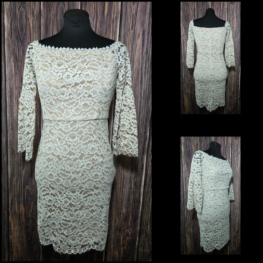 Elegant Lace Dress in Cream